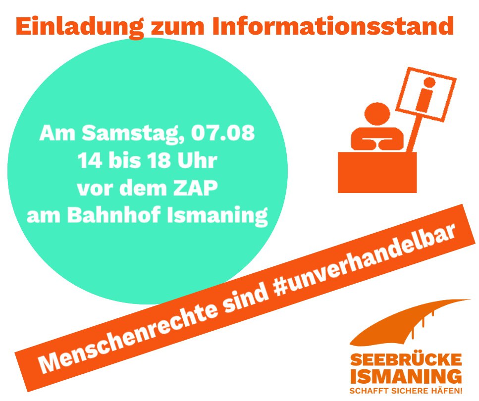 Einladung zum Infostand am 7. August 2021